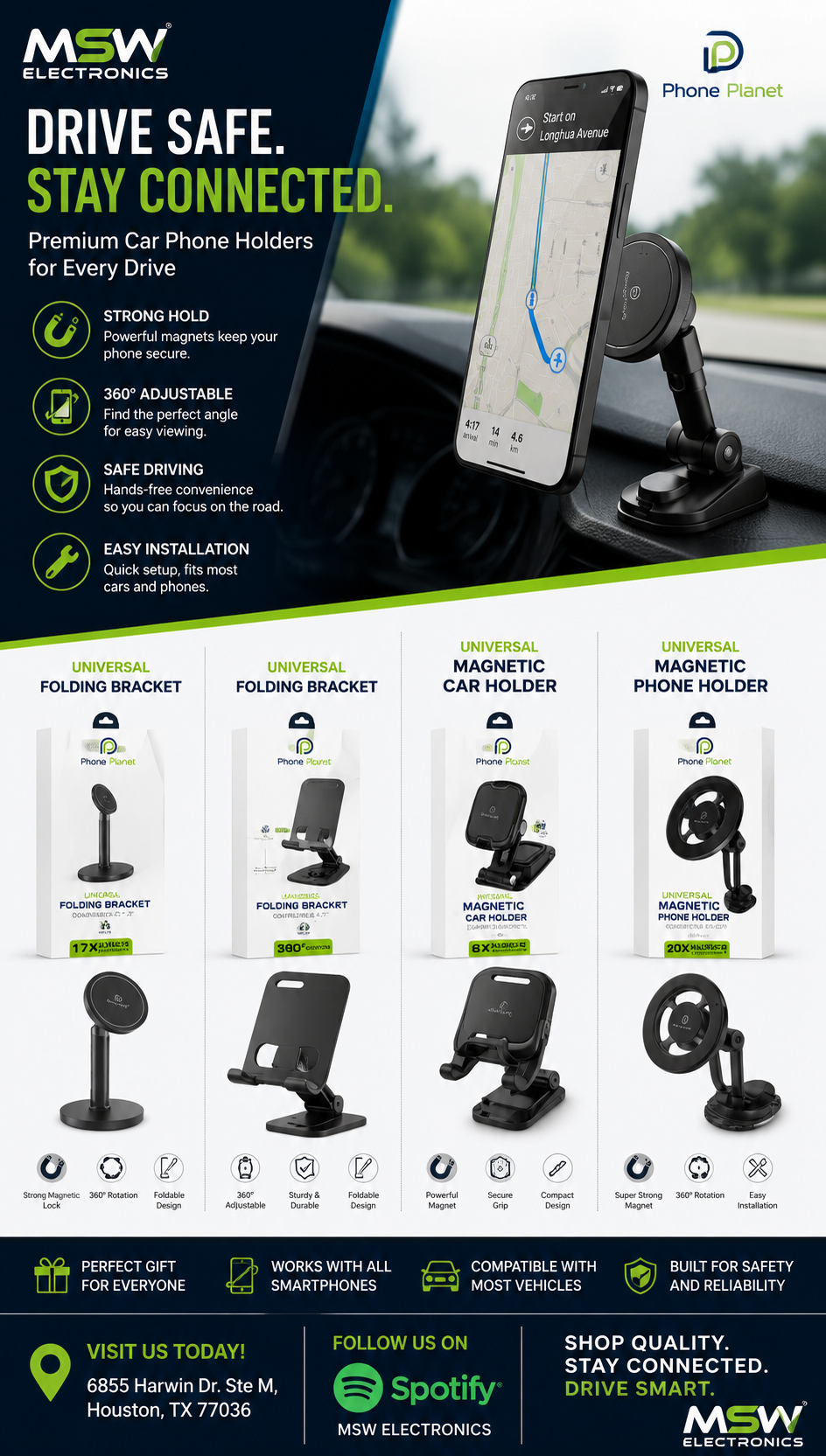 Stay Safe and Connected with the Right Car Phone Holder