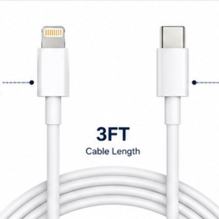 4-Item Fast Charging Bundle – 2× 25W USB-C PD Wall Chargers + 2× 3FT Lightning Cables (White)