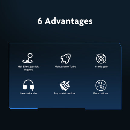 Wireless RGB Gaming Controller for PS5 & PC – Hall Effect Joysticks, Turbo Mode, 1000mAh Battery