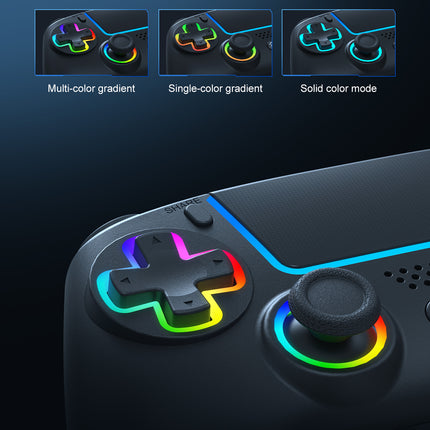 Wireless RGB Gaming Controller for PS5 & PC – Hall Effect Joysticks, Turbo Mode, 1000mAh Battery