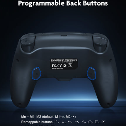 Wireless RGB Gaming Controller for PS5 & PC – Hall Effect Joysticks, Turbo Mode, 1000mAh Battery