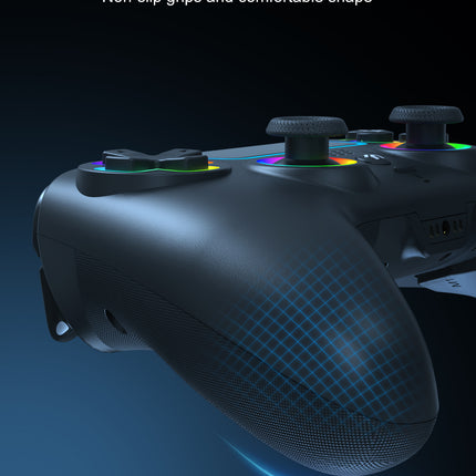 Wireless RGB Gaming Controller for PS5 & PC – Hall Effect Joysticks, Turbo Mode, 1000mAh Battery