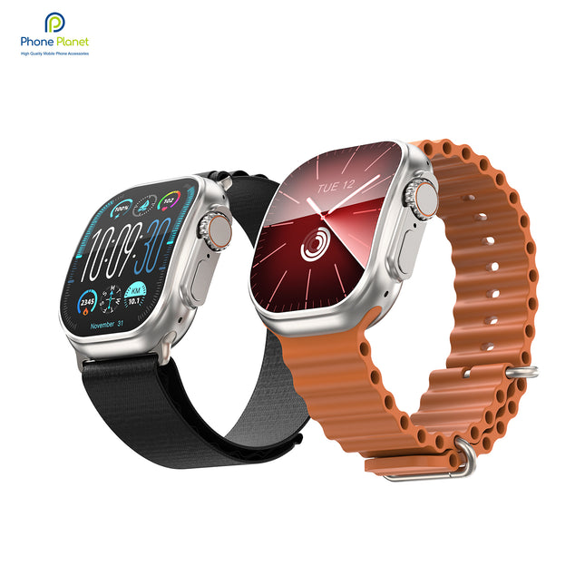 Ultra Smart Watch 2.01" curved HD Display | Bluetooth Calling | Fitness & Health Tracker