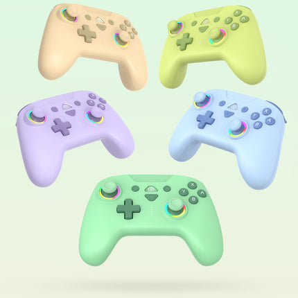 Wireless RGB Bluetooth Game Controller for PS4,Nintendo Switch, OLED, Lite, Steam Deck, PC, Android & iOS