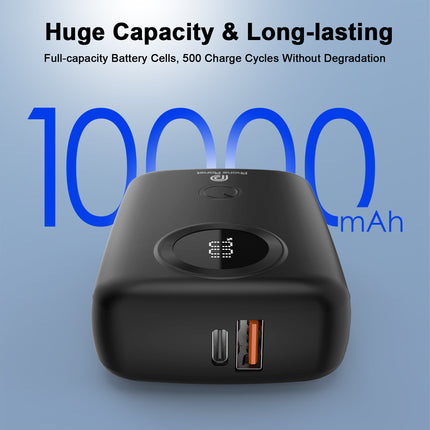 Phone Planet 10000mAh Power Bank with Built-In Cables & LED Display