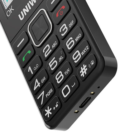 UNIWA V2000 4G Unlocked Senior Phone – 2.4" Display, Big Buttons, SOS, Dual SIM & 1700mAh Battery
