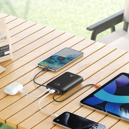 Phone Planet 20000mAh Fast Charging Power Bank with Built-In Cables