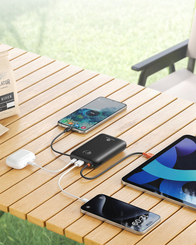 Phone Planet 20000mAh Fast Charging Power Bank with Built-In Cables