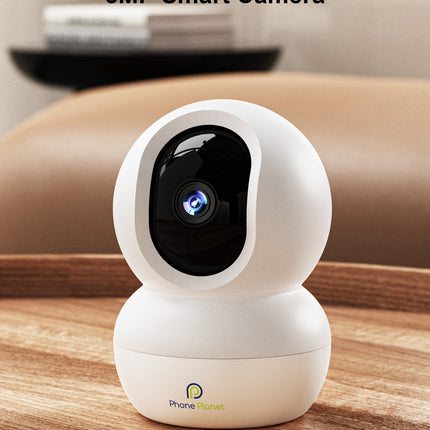 3MP Smart WiFi Pan & Tilt Security Camera – Two-Way Audio, Motion Detection, Night Vision