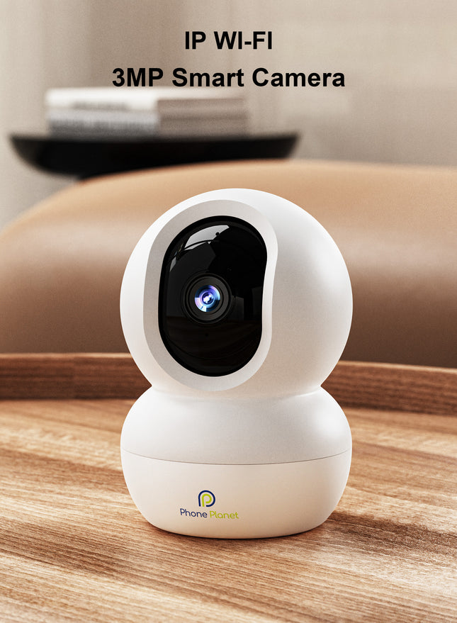 3MP Smart WiFi Pan & Tilt Security Camera – Two-Way Audio, Motion Detection, Night Vision