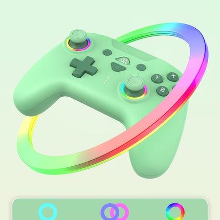 Wireless RGB Bluetooth Game Controller for PS4,Nintendo Switch, OLED, Lite, Steam Deck, PC, Android & iOS
