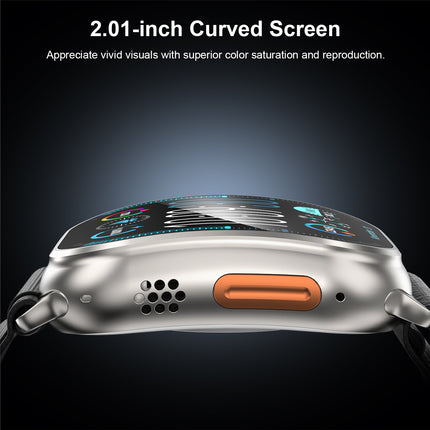 Ultra Smart Watch 2.01" curved HD Display | Bluetooth Calling | Fitness & Health Tracker