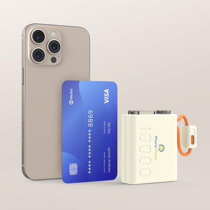 Phone Planet Mini 10000mAh Power Bank with Built-In Cables