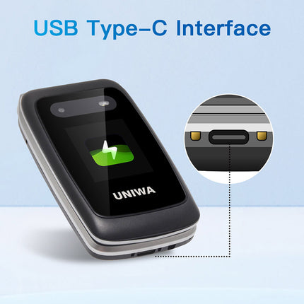 UNIWA V202T 4G Unlocked Senior Flip Phone – Dual Screen, Big Buttons, SOS & Dual SIM