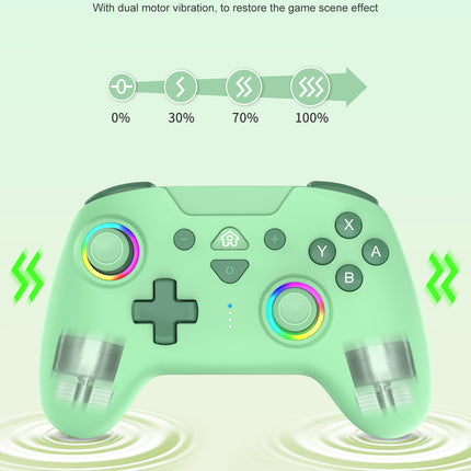 Wireless RGB Bluetooth Game Controller for PS4,Nintendo Switch, OLED, Lite, Steam Deck, PC, Android & iOS