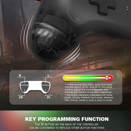 Wireless RGB Bluetooth Game Controller for PS4,Nintendo Switch, OLED, Lite, Steam Deck, PC, Android & iOS