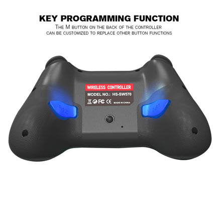 Wireless RGB Bluetooth Game Controller for PS4,Nintendo Switch, OLED, Lite, Steam Deck, PC, Android & iOS
