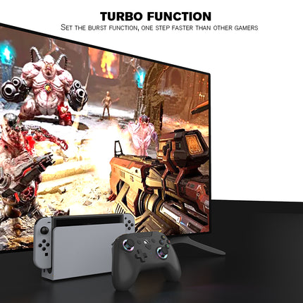 Wireless RGB Bluetooth Game Controller for PS4,Nintendo Switch, OLED, Lite, Steam Deck, PC, Android & iOS