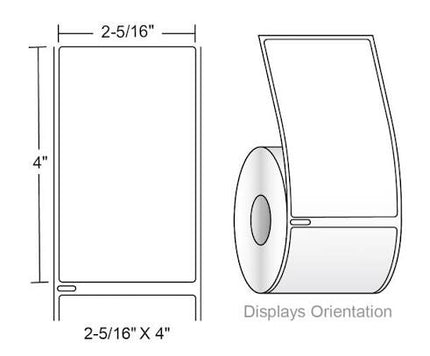 2-5/16” x 4” Direct Thermal Shipping Labels for Most Label Printers (Except Brother & DYMO) – 500 Labels/Roll (2 Rolls) Total 1000 Labels.