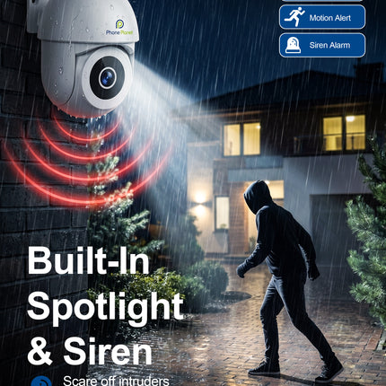 5G Dual-Band PTZ WiFi Security Camera Outdoor 3MP HD AI Motion Detection Night Vision IP65 Waterproof