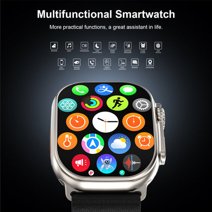 Ultra Smart Watch 2.01" curved HD Display | Bluetooth Calling | Fitness & Health Tracker