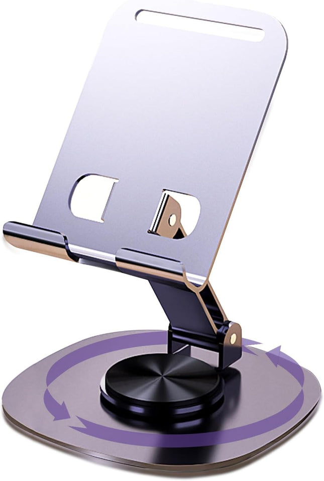 360° Rotation Folding Bracket & Adjustable Aluminum Phone & Tablet Stand – Foldable Holder for iPhone, iPad, Samsung & Tablets