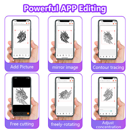 Portable Wireless A4 Thermal Printer and Tattoo Transfer Printer A4 Bluetooth Thermal Stencil Printer for Tattoo Artists