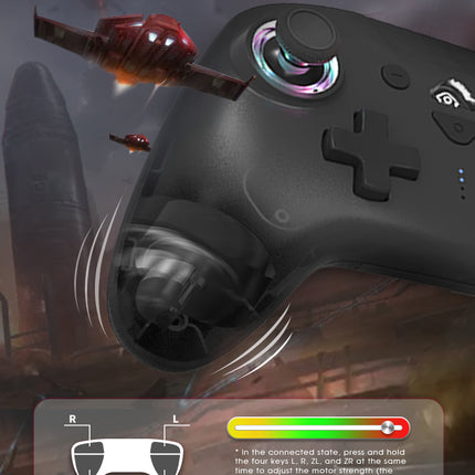 Wireless RGB Bluetooth Game Controller for PS4,Nintendo Switch, OLED, Lite, Steam Deck, PC, Android & iOS
