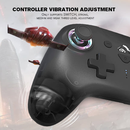 Wireless RGB Bluetooth Game Controller for PS4,Nintendo Switch, OLED, Lite, Steam Deck, PC, Android & iOS