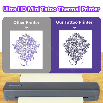 Portable Wireless A4 Thermal Printer and Tattoo Transfer Printer A4 Bluetooth Thermal Stencil Printer for Tattoo Artists