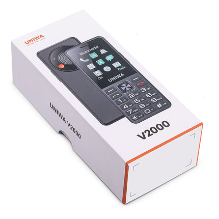 UNIWA V2000 4G Unlocked Senior Phone – 2.4" Display, Big Buttons, SOS, Dual SIM & 1700mAh Battery