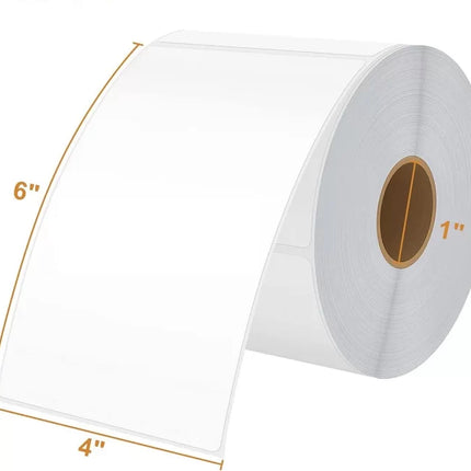 4” x 6” Direct Thermal Shipping Labels for Most Label Printers (Except Brother & DYMO) – 300 Labels/Roll (2 Rolls) total 600 labels