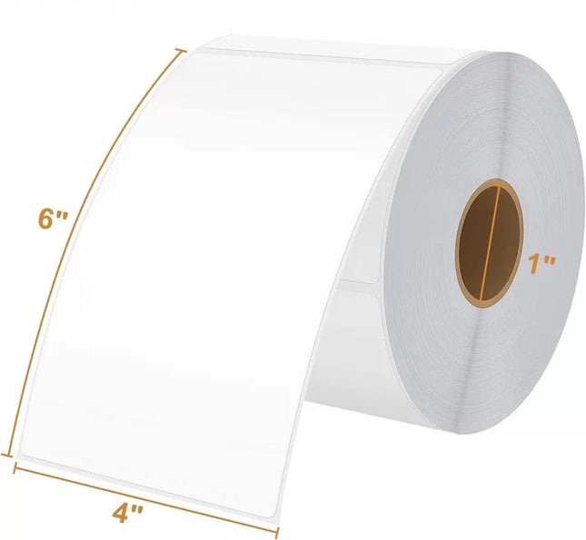 4” x 6” Direct Thermal Shipping Labels for Most Label Printers (Except Brother & DYMO) – 300 Labels/Roll (2 Rolls) total 600 labels
