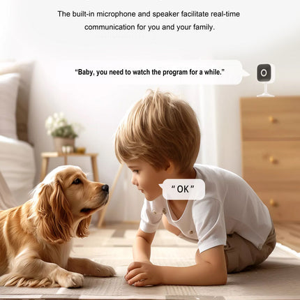 3MP Smart WiFi Indoor Security Camera with Two-Way Audio & Motion Detection
