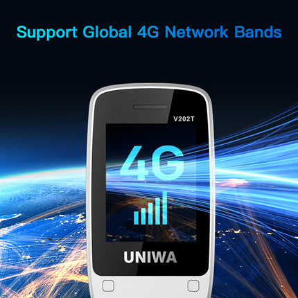 UNIWA V202T 4G Unlocked Senior Flip Phone – Dual Screen, Big Buttons, SOS & Dual SIM