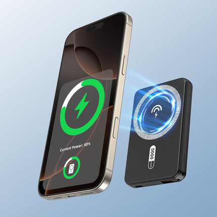 Phone Planet 5000mAh Magnetic Wireless Power Bank – 15W MagSafe Compatible