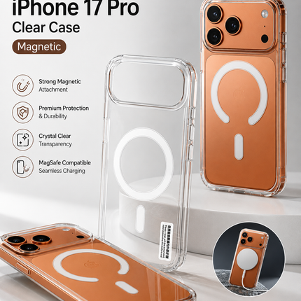 iPhone 17 Pro Clear Magnetic Case | MagSafe Compatible