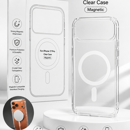 iPhone 17 Pro Clear Magnetic Case | MagSafe Compatible