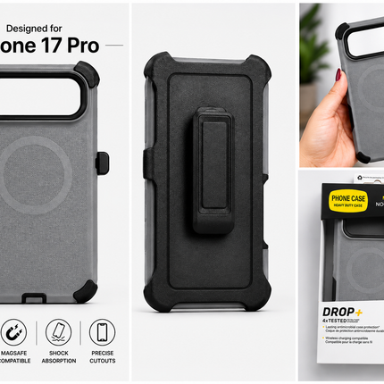DROP+ Heavy Duty MagSafe Case for iPhone 17 Pro – Shockproof Protective Case