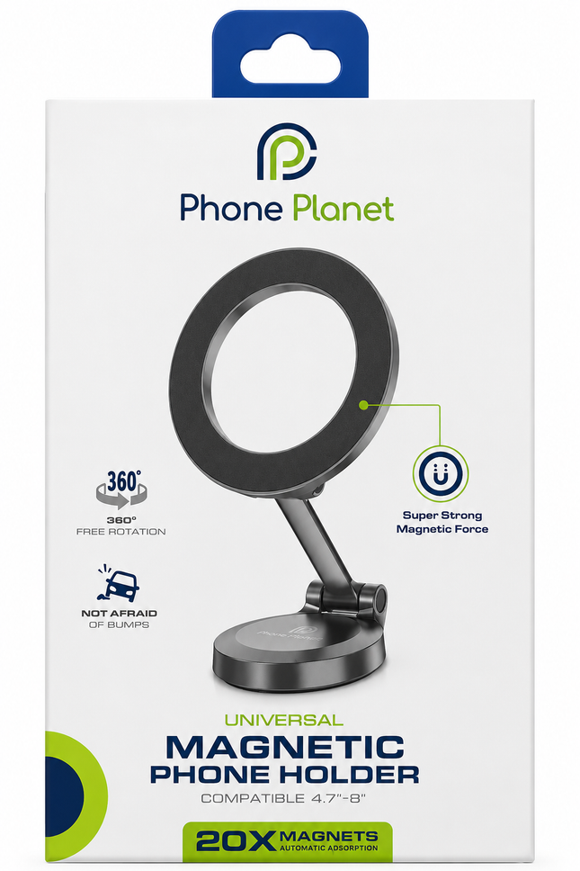 PP-HD18 Universal Magnetic Phone Holder – 360° Adjustable Desktop Stand for Smartphones