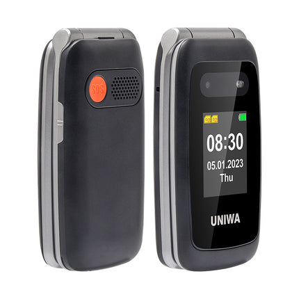 UNIWA V202T 4G Unlocked Senior Flip Phone – Dual Screen, Big Buttons, SOS & Dual SIM