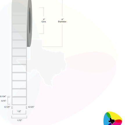 1/2” x 1-7/8” Direct Thermal Price & Shelf Labels for Most Label Printers (Except Brother & DYMO) – 500 Labels/Roll (2 Rolls) Total 1000 labels