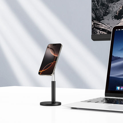 Magnetic Adjustable Phone Stand – Foldable Desktop Holder for iPhone & MagSafe Compatible Phones
