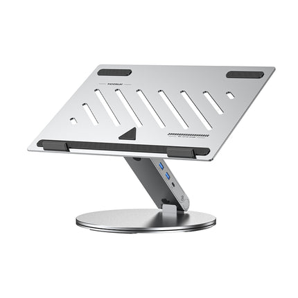 B4 Pro 360° Rotating Adjustable Aluminum Laptop Stand with 6-in-1 USB-C Dock