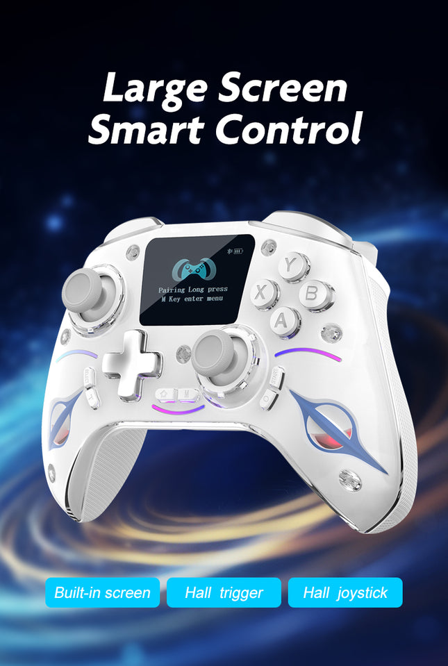 SH-2403 Wireless Gaming Controller with HD Display, Hall Effect Joysticks & RGB Lighting