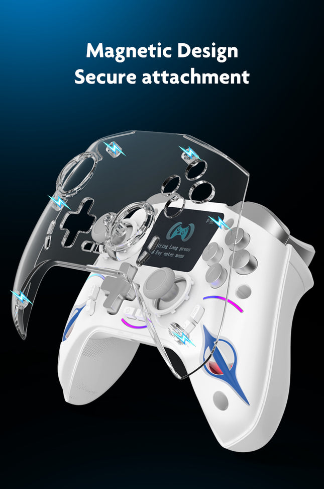 SH-2403 Wireless Gaming Controller with HD Display, Hall Effect Joysticks & RGB Lighting