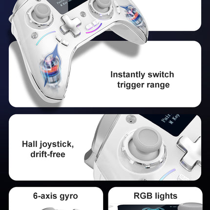 SH-2403 Wireless Gaming Controller with HD Display, Hall Effect Joysticks & RGB Lighting