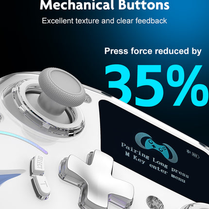 SH-2403 Wireless Gaming Controller with HD Display, Hall Effect Joysticks & RGB Lighting
