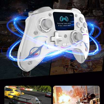 SH-2403 Wireless Gaming Controller with HD Display, Hall Effect Joysticks & RGB Lighting