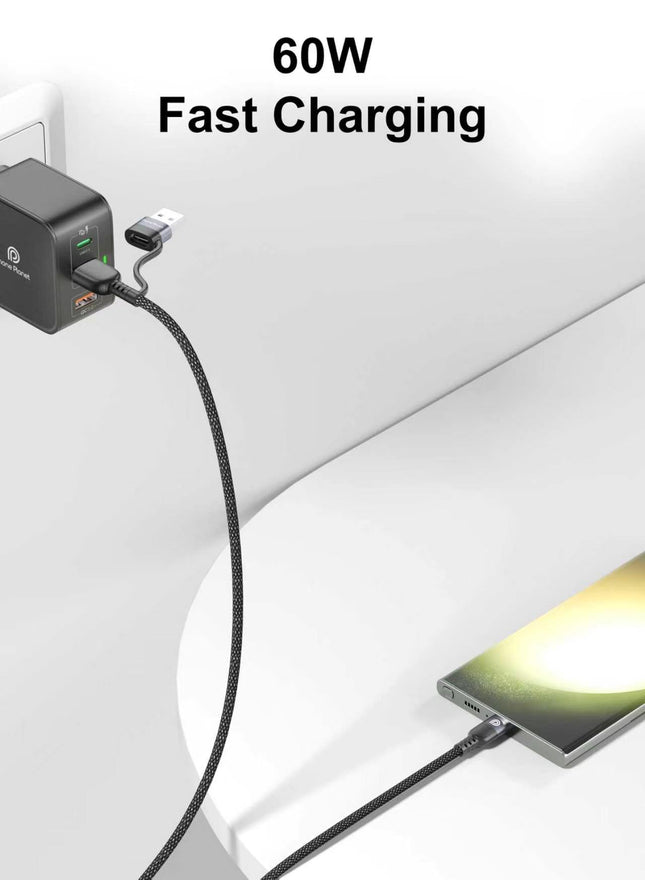 Phone Planet Braided 4-in-1 Fast Cable